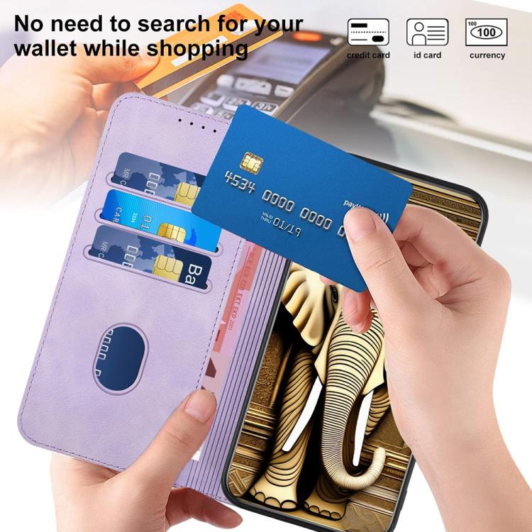 For iPhone 17 Air YX0060 Elephant Head Embossed Phone Leather Case with Lanyard(Light Purple) - free shipping - PMc TechLife - Order now!