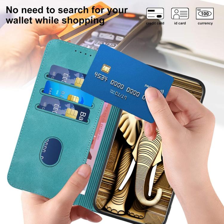 For iPhone 17 YX0060 Elephant Head Embossed Phone Leather Case with Lanyard(Light Blue) - free shipping - PMc TechLife - Order now!