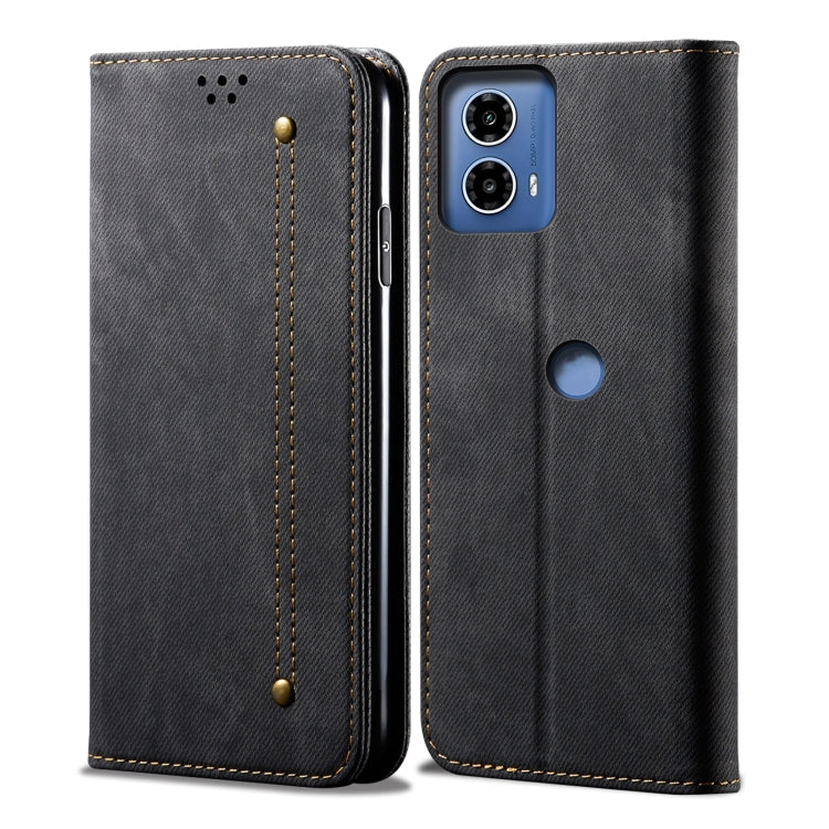 For Motorola Moto G24 Power Denim Texture Flip Leather Phone Case(Black) - free shipping - PMC TechLife - Order now!