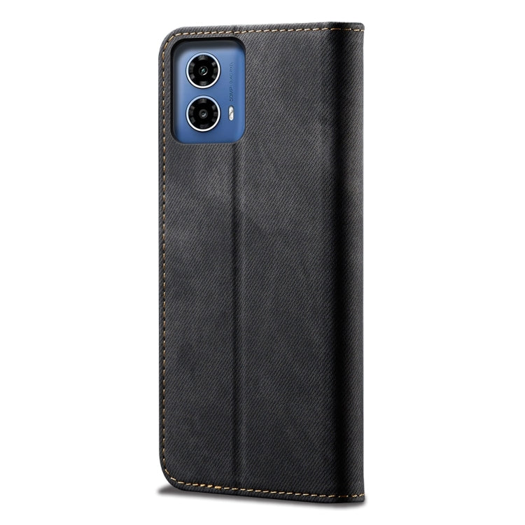 For Motorola Moto G85 Denim Texture Flip Leather Phone Case(Black) - free shipping - PMC TechLife - Order now!