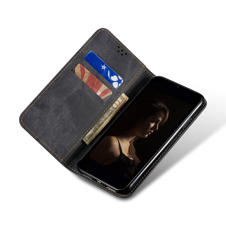 For Motorola Moto G85 Denim Texture Flip Leather Phone Case(Black) - free shipping - PMC TechLife - Order now!