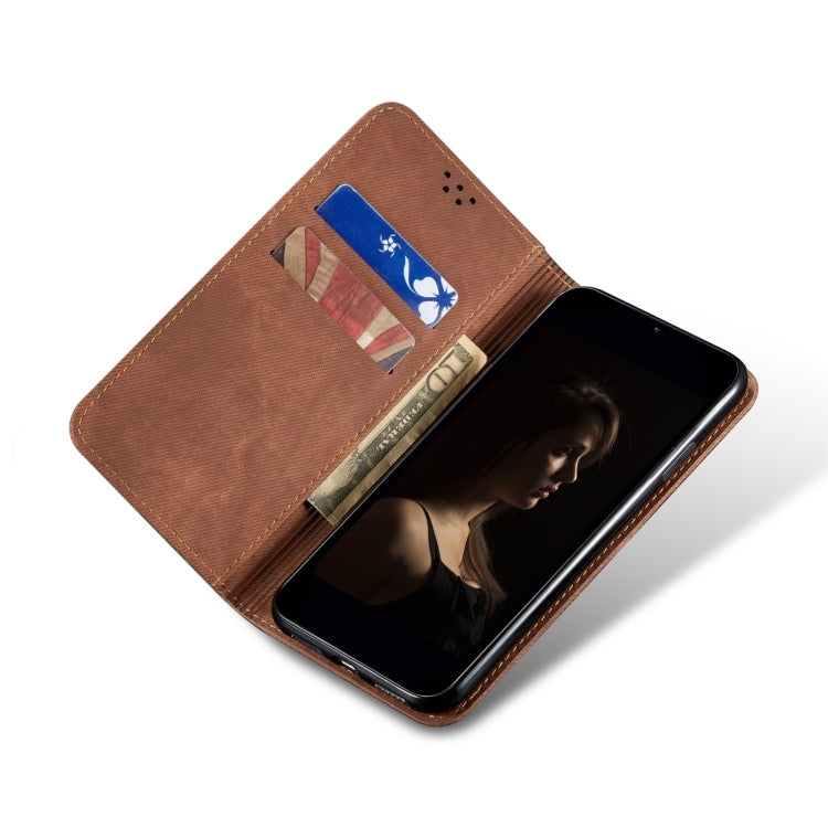 For Motorola Edge 50 Ultra Denim Texture Flip Leather Phone Case(Brown) - free shipping - PMC TechLife - Order now!
