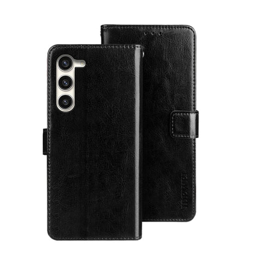 For Samsung Galaxy S24+ 5G idewei Crazy Horse Texture Leather Phone Case(Black) - Galaxy S24+ 5G Cases by idewei | Online Shopping South Africa | PMC Jewellery | Buy Now Pay Later Mobicred