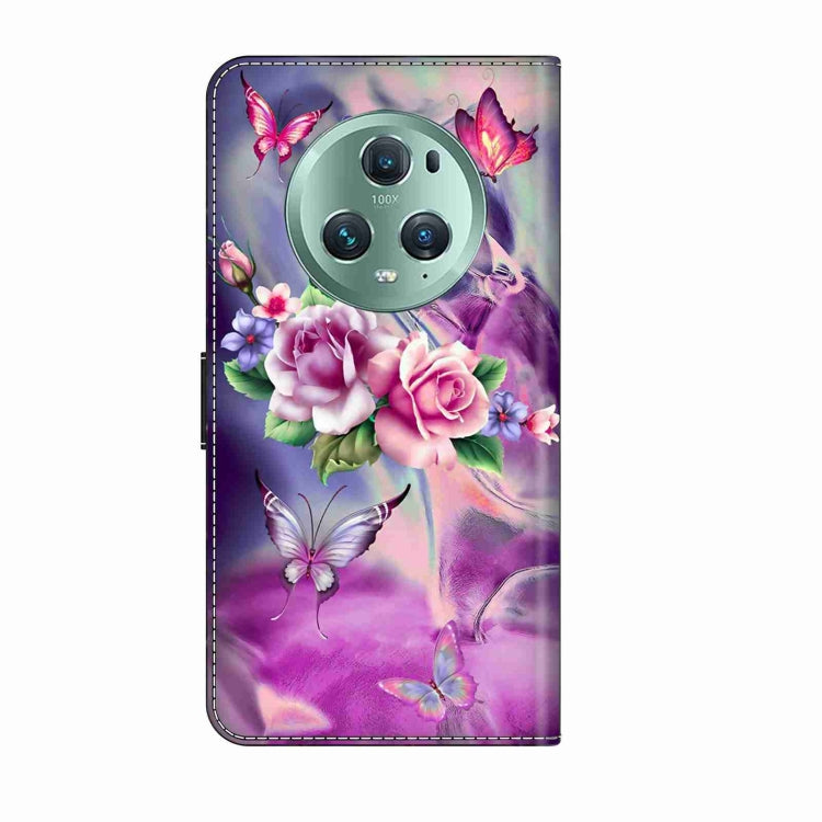 For Honor Magic5 Pro Crystal 3D Shockproof Protective Leather Phone Case(Butterfly) - Honor Cases by PMC Jewellery | Online Shopping South Africa | PMC Jewellery | Buy Now Pay Later Mobicred