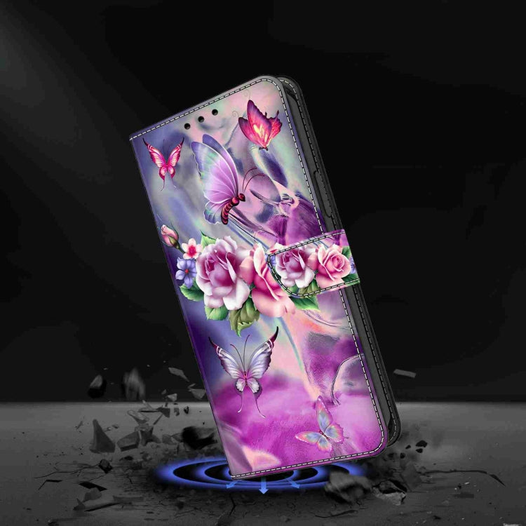 For Honor Magic5 Pro Crystal 3D Shockproof Protective Leather Phone Case(Butterfly) - Honor Cases by PMC Jewellery | Online Shopping South Africa | PMC Jewellery | Buy Now Pay Later Mobicred