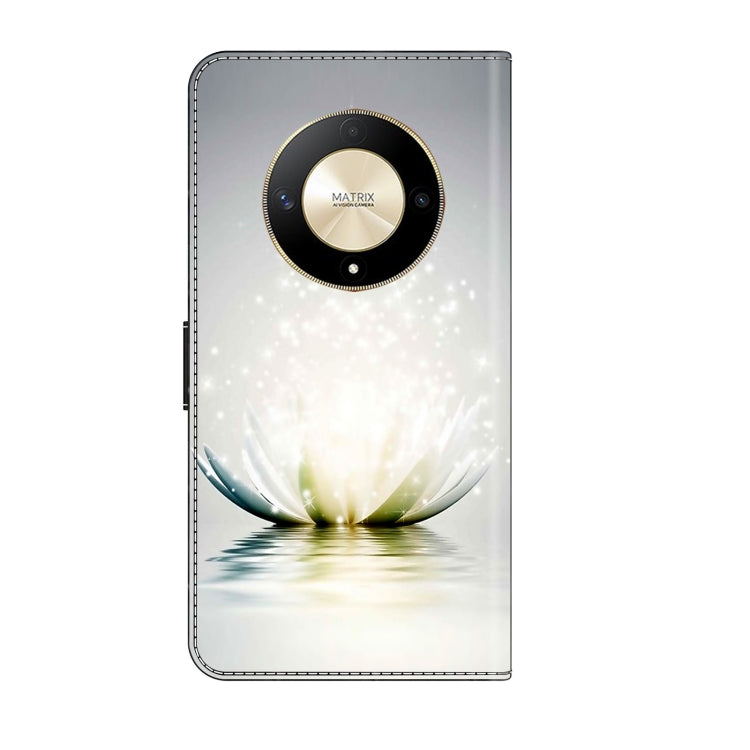 For Honor Magic6 Lite Crystal 3D Shockproof Protective Leather Phone Case(Light Lotus) - free shipping - PMC TechLife - Order now!