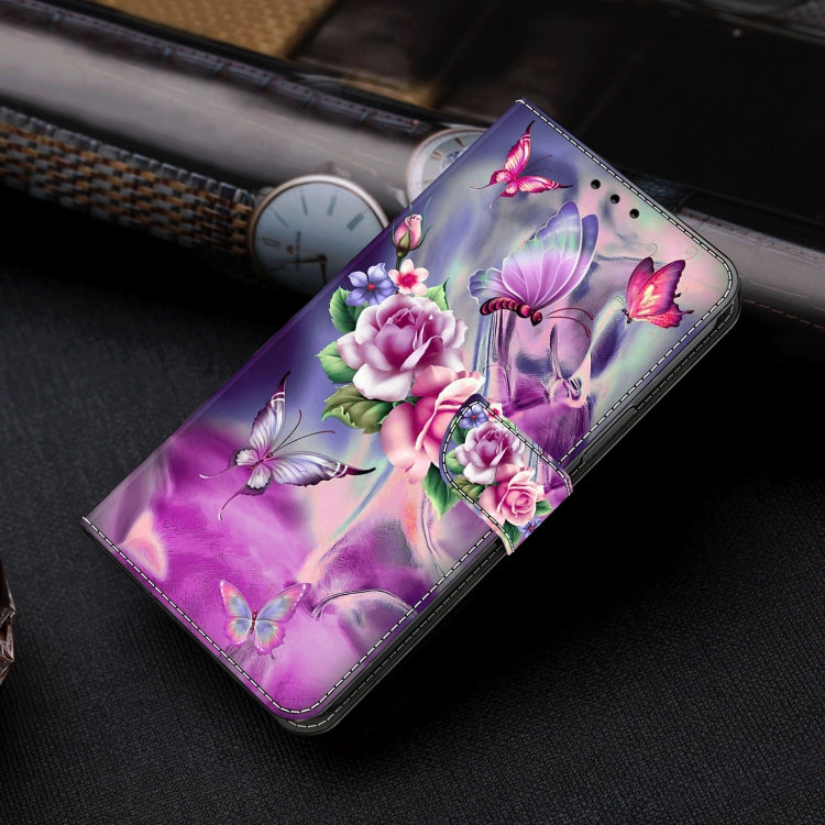 For Honor Magic6 Lite Crystal 3D Shockproof Protective Leather Phone Case(Butterfly) - Honor Cases by PMC TechLife | Online Shopping South Africa | PMC TechLife | Buy Now Pay Later Mobicred