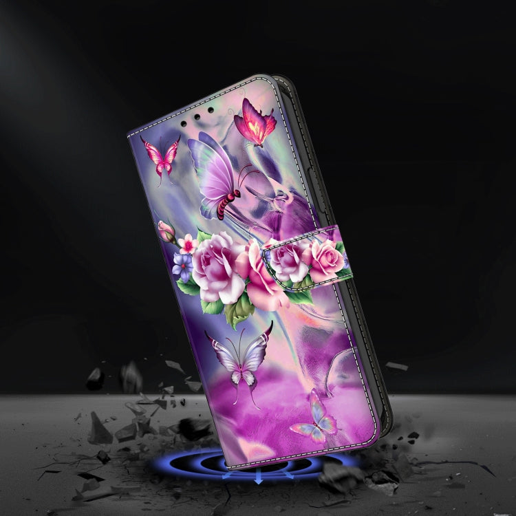 For Honor Magic6 Lite Crystal 3D Shockproof Protective Leather Phone Case(Butterfly) - Honor Cases by PMC TechLife | Online Shopping South Africa | PMC TechLife | Buy Now Pay Later Mobicred