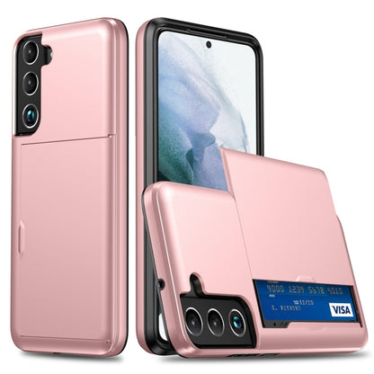 For Samsung Galaxy S24 5G Shockproof Armor Phone Case with Card Slot(Rose Gold) - Galaxy S24 5G Cases by PMC Jewellery | Online Shopping South Africa | PMC Jewellery