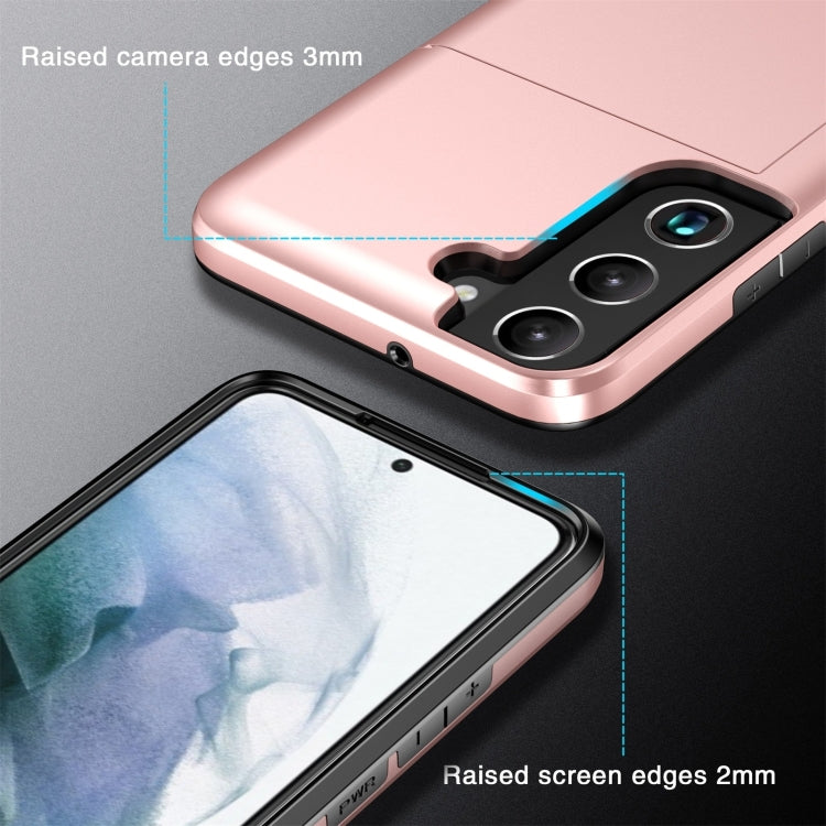 For Samsung Galaxy S24 5G Shockproof Armor Phone Case with Card Slot(Red) - Galaxy S24 5G Cases by PMC TechLife | Online Shopping South Africa | PMC TechLife
