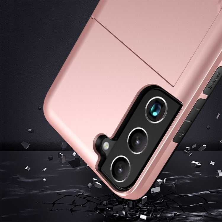 For Samsung Galaxy S24 5G Shockproof Armor Phone Case with Card Slot(Rose Red) - Galaxy S24 5G Cases by PMC TechLife | Online Shopping South Africa | PMC TechLife
