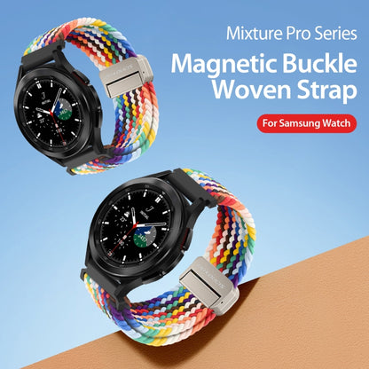 DUX DUCIS Mixture Pro Series Magnetic Buckle Nylon Braid Watch Band, Size:22mm(Rainbow) - 22mm Bands by DUX DUCIS | Online Shopping South Africa | PMC Jewellery | Buy Now Pay Later Mobicred