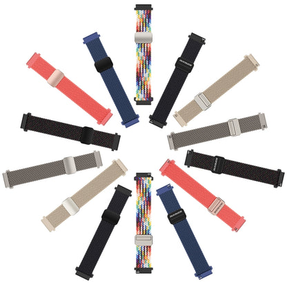 DUX DUCIS Mixture Pro Series Magnetic Buckle Nylon Braid Watch Band, Size:22mm(Rainbow) - 22mm Bands by DUX DUCIS | Online Shopping South Africa | PMC Jewellery | Buy Now Pay Later Mobicred