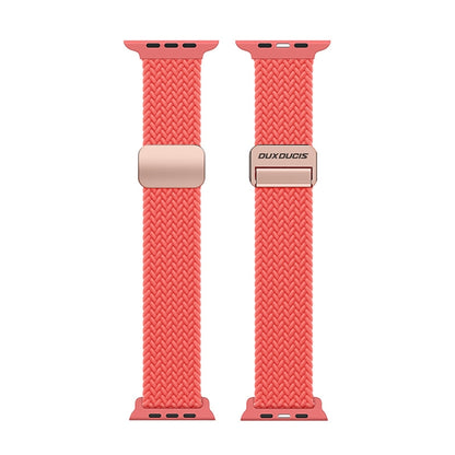 For Apple Watch Series 9 45mm DUX DUCIS Mixture Pro Series Magnetic Buckle Nylon Braid Watch Band(Guava) - Watch Bands by DUX DUCIS | Online Shopping South Africa | PMC Jewellery | Buy Now Pay Later Mobicred