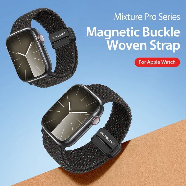 For Apple Watch Series 9 41mm DUX DUCIS Mixture Pro Series Magnetic Buckle Nylon Braid Watch Band(Black Unity) - Watch Bands by DUX DUCIS | Online Shopping South Africa | PMC Jewellery | Buy Now Pay Later Mobicred