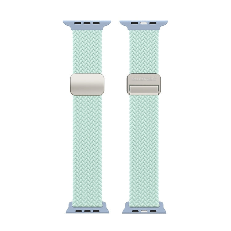 For Apple Watch Series 9 41mm DUX DUCIS Mixture Pro Series Magnetic Buckle Nylon Braid Watch Band(Light Mint) - Watch Bands by DUX DUCIS | Online Shopping South Africa | PMC Jewellery | Buy Now Pay Later Mobicred