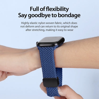 For Apple Watch Series 8 41mm DUX DUCIS Mixture Pro Series Magnetic Buckle Nylon Braid Watch Band(Storm Blue) - Watch Bands by DUX DUCIS | Online Shopping South Africa | PMC Jewellery | Buy Now Pay Later Mobicred