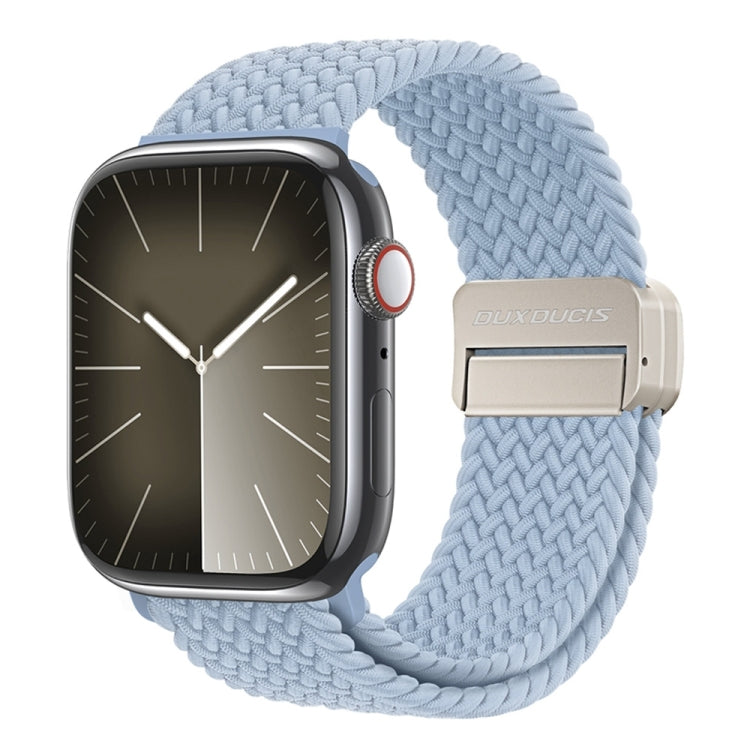 For Apple Watch Series 8 41mm DUX DUCIS Mixture Pro Series Magnetic Buckle Nylon Braid Watch Band(Light Blue) - Watch Bands by DUX DUCIS | Online Shopping South Africa | PMC Jewellery | Buy Now Pay Later Mobicred