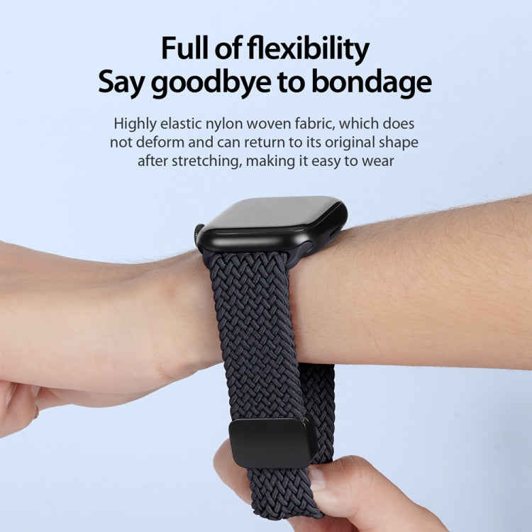 For Apple Watch Series 7 45mm DUX DUCIS Mixture Pro Series Magnetic Buckle Nylon Braid Watch Band(Midnight) - Watch Bands by DUX DUCIS | Online Shopping South Africa | PMC Jewellery | Buy Now Pay Later Mobicred