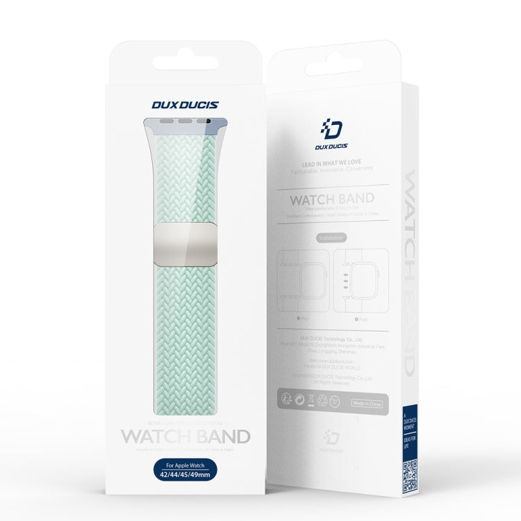 For Apple Watch SE 40mm DUX DUCIS Mixture Pro Series Magnetic Buckle Nylon Braid Watch Band(Light Mint) - Watch Bands by DUX DUCIS | Online Shopping South Africa | PMC Jewellery | Buy Now Pay Later Mobicred