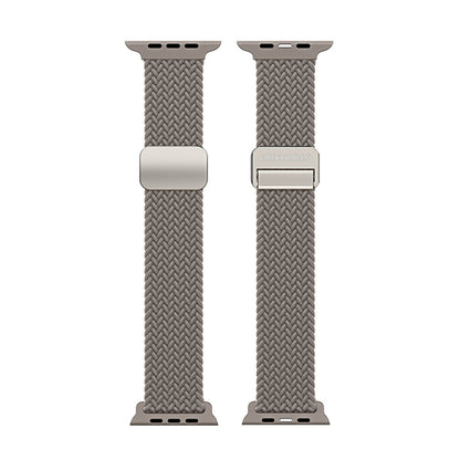 For Apple Watch Series 5 44mm DUX DUCIS Mixture Pro Series Magnetic Buckle Nylon Braid Watch Band(Clay) - Watch Bands by DUX DUCIS | Online Shopping South Africa | PMC Jewellery | Buy Now Pay Later Mobicred