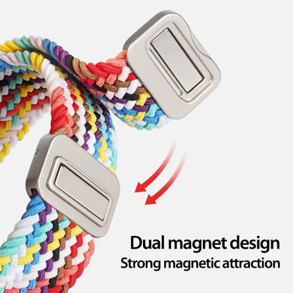 For Apple Watch Series 5 44mm DUX DUCIS Mixture Pro Series Magnetic Buckle Nylon Braid Watch Band(Rainbow) - Watch Bands by DUX DUCIS | Online Shopping South Africa | PMC Jewellery | Buy Now Pay Later Mobicred