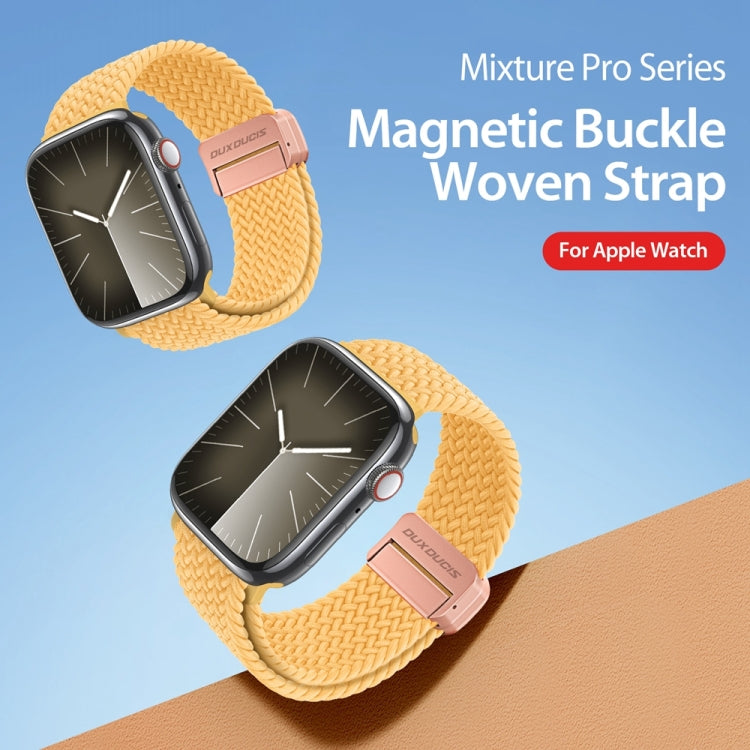 For Apple Watch Series 4 44mm DUX DUCIS Mixture Pro Series Magnetic Buckle Nylon Braid Watch Band(Sunny Color) - Watch Bands by DUX DUCIS | Online Shopping South Africa | PMC Jewellery | Buy Now Pay Later Mobicred