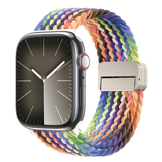 For Apple Watch Series 4 44mm DUX DUCIS Mixture Pro Series Magnetic Buckle Nylon Braid Watch Band(New Rainbow) - Watch Bands by DUX DUCIS | Online Shopping South Africa | PMC Jewellery | Buy Now Pay Later Mobicred