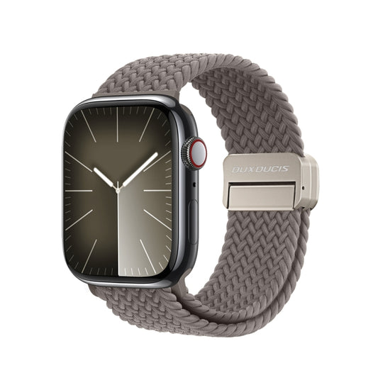 For Apple Watch Series 3 38mm DUX DUCIS Mixture Pro Series Magnetic Buckle Nylon Braid Watch Band(Clay) - Watch Bands by DUX DUCIS | Online Shopping South Africa | PMC Jewellery | Buy Now Pay Later Mobicred