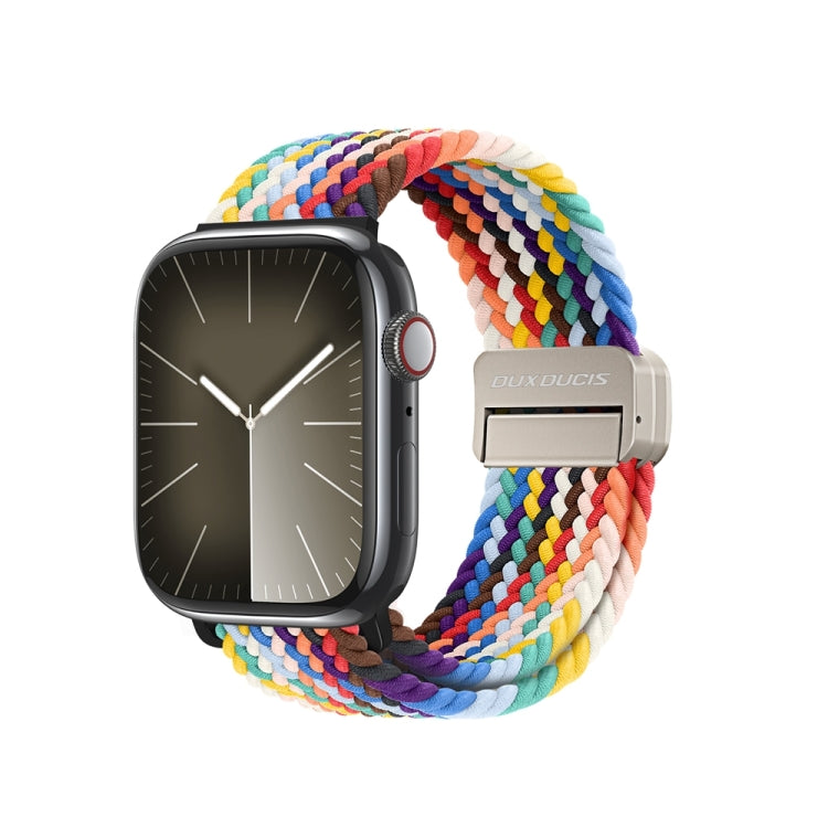 For Apple Watch Series 3 42mm DUX DUCIS Mixture Pro Series Magnetic Buckle Nylon Braid Watch Band(Rainbow) - Watch Bands by DUX DUCIS | Online Shopping South Africa | PMC Jewellery | Buy Now Pay Later Mobicred