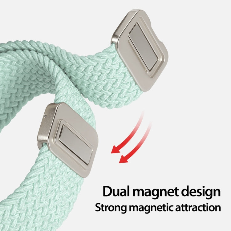 For Apple Watch Series 2 42mm DUX DUCIS Mixture Pro Series Magnetic Buckle Nylon Braid Watch Band(Light Mint) - Watch Bands by DUX DUCIS | Online Shopping South Africa | PMC Jewellery | Buy Now Pay Later Mobicred