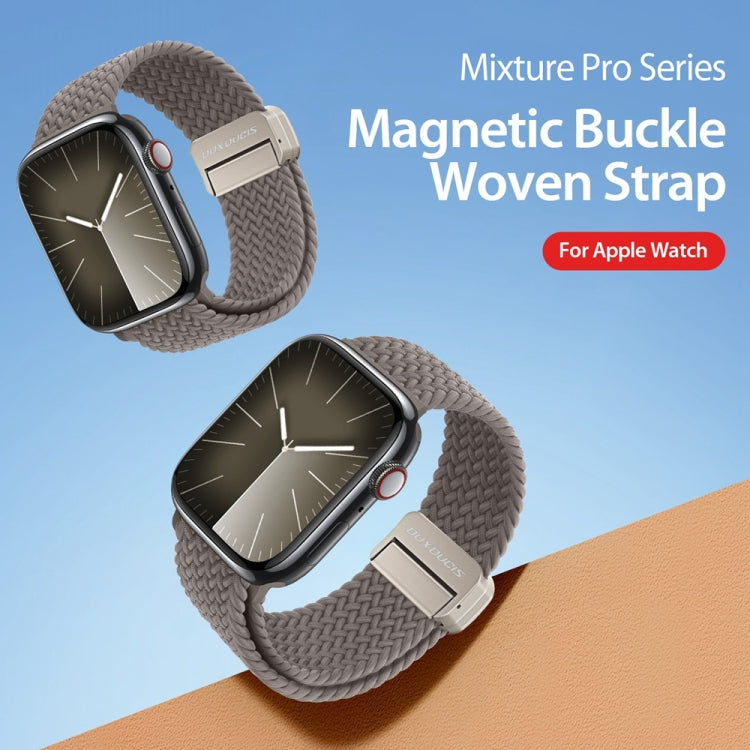 For Apple Watch 38mm DUX DUCIS Mixture Pro Series Magnetic Buckle Nylon Braid Watch Band(Clay) - Watch Bands by DUX DUCIS | Online Shopping South Africa | PMC Jewellery | Buy Now Pay Later Mobicred