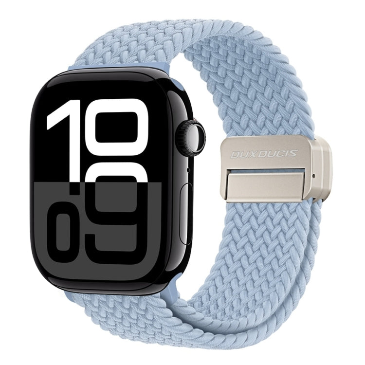 For Apple Watch Series 10 42mm DUX DUCIS Mixture Pro Series Magnetic Buckle Nylon Braid Watch Band(Light Blue) - Watch Bands by DUX DUCIS | Online Shopping South Africa | PMC Jewellery | Buy Now Pay Later Mobicred