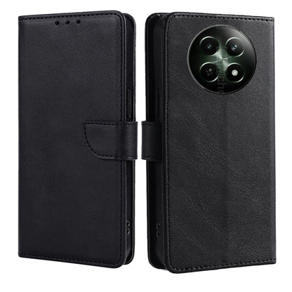 For Realme 12 5G Calf Texture Buckle Flip Leather Phone Case(Black) - Realme Cases by PMC Jewellery | Online Shopping South Africa | PMC Jewellery | Buy Now Pay Later Mobicred