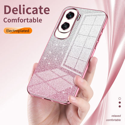 For Honor Magic6 Pro Gradient Glitter Powder Electroplated Phone Case(Transparent) - Honor Cases by PMC Jewellery | Online Shopping South Africa | PMC Jewellery | Buy Now Pay Later Mobicred