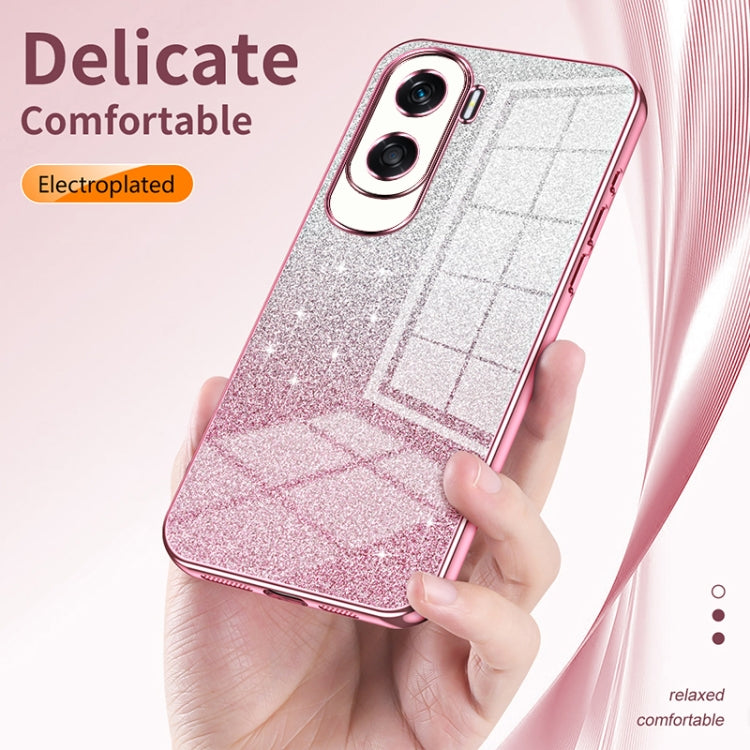 For Honor Magic6 Pro Gradient Glitter Powder Electroplated Phone Case(Pink) - Honor Cases by PMC Jewellery | Online Shopping South Africa | PMC Jewellery | Buy Now Pay Later Mobicred