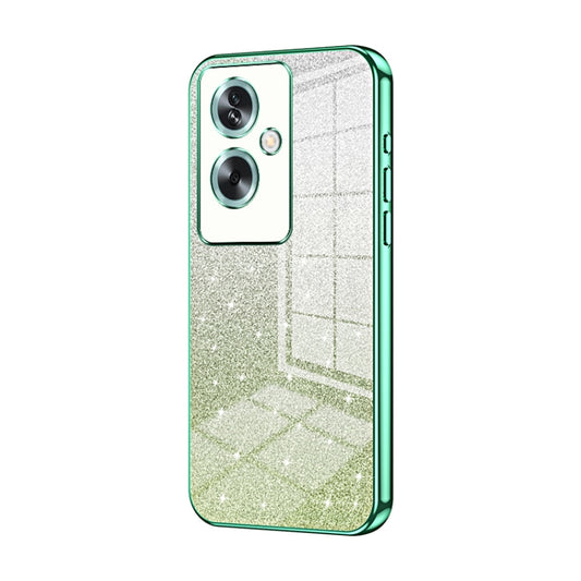For OPPO A79 5G / A2 Gradient Glitter Powder Electroplated Phone Case(Green) - OPPO Cases by PMC Jewellery | Online Shopping South Africa | PMC Jewellery | Buy Now Pay Later Mobicred