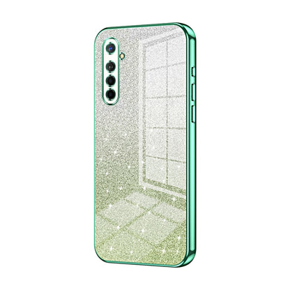 For OPPO K5 / Realme XT/XT 730G Gradient Glitter Powder Electroplated Phone Case(Green) - OPPO Cases by PMC Jewellery | Online Shopping South Africa | PMC Jewellery | Buy Now Pay Later Mobicred