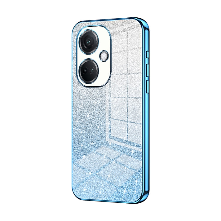For OPPO K11 Gradient Glitter Powder Electroplated Phone Case(Blue) - OPPO Cases by PMC Jewellery | Online Shopping South Africa | PMC Jewellery | Buy Now Pay Later Mobicred
