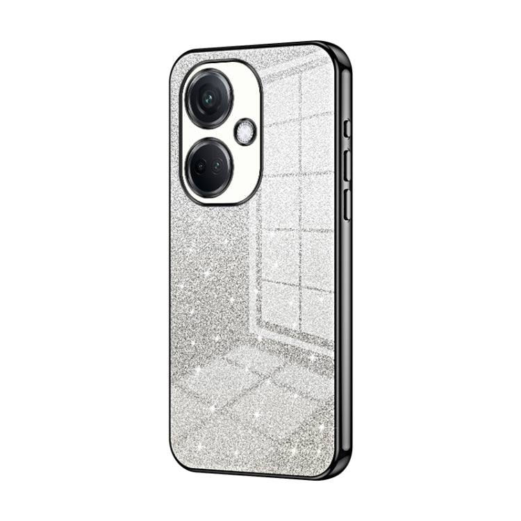 For OPPO K11 Gradient Glitter Powder Electroplated Phone Case(Black) - OPPO Cases by PMC TechLife | Online Shopping South Africa | PMC TechLife | Buy Now Pay Later Mobicred