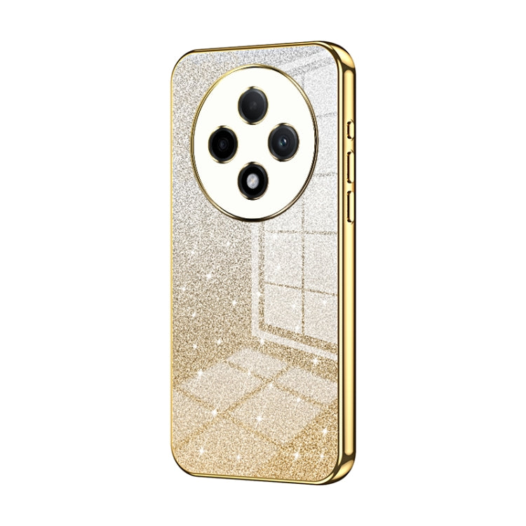 For OPPO A3 Pro Gradient Glitter Powder Electroplated Phone Case(Gold) - OPPO Cases by PMC Jewellery | Online Shopping South Africa | PMC Jewellery | Buy Now Pay Later Mobicred