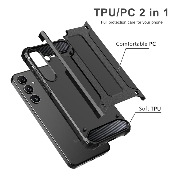 For Samsung Galaxy S25+ 5G Magic Armor TPU Hybrid PC Phone Case(Black) - free shipping - PMC Jewellery - Order now!