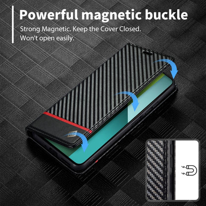 For Xiaomi Redmi 13C / Poco C65 LC.IMEEKE Carbon Fiber Texture Flip Leather Phone Case(Horizontal Black) - 13C Cases by LC.IMEEKE | Online Shopping South Africa | PMC Jewellery | Buy Now Pay Later Mobicred