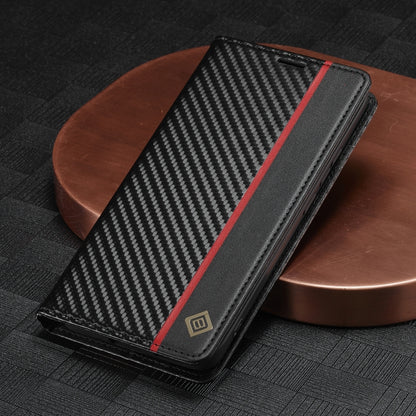 For Xiaomi Poco X6 Pro 5G LC.IMEEKE Carbon Fiber Texture Flip Leather Phone Case(Vertical Black) - Xiaomi Cases by LC.IMEEKE | Online Shopping South Africa | PMC Jewellery | Buy Now Pay Later Mobicred