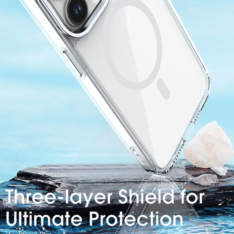 For iPhone 12 MagSafe Magnetic Clear Phone Case(Purple) - iPhone 12 / 12 Pro Cases by PMC TechLife | Online Shopping South Africa | PMC TechLife