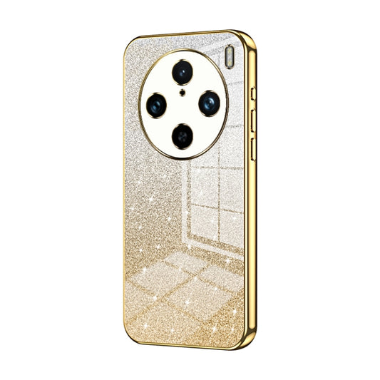 For vivo X100 Pro Gradient Glitter Powder Electroplated Phone Case(Gold) - X100 Pro Cases by imak | Online Shopping South Africa | PMC Jewellery