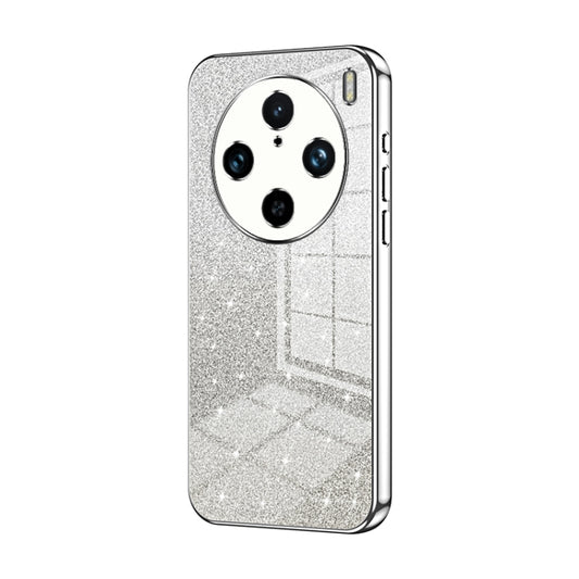 For vivo X100 Pro Gradient Glitter Powder Electroplated Phone Case(Silver) - X100 Pro Cases by imak | Online Shopping South Africa | PMC Jewellery | Buy Now Pay Later Mobicred