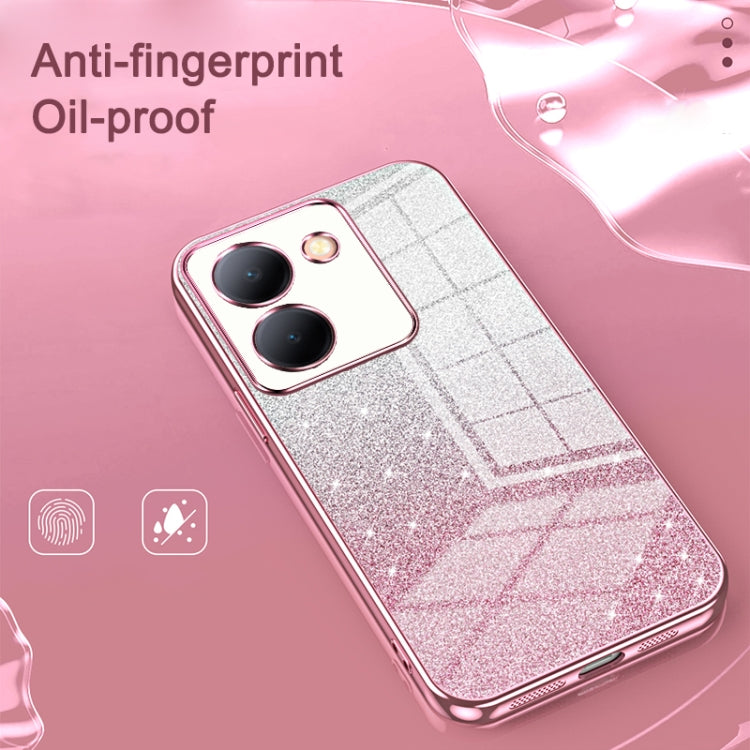 For vivo X100 Pro Gradient Glitter Powder Electroplated Phone Case(Green) - X100 Pro Cases by imak | Online Shopping South Africa | PMC Jewellery
