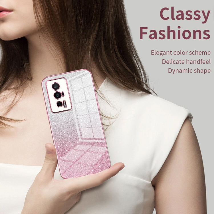 For Xiaomi Mi CC9 Pro / Mi Note 10 Gradient Glitter Powder Electroplated Phone Case(Purple) - free shipping - PMC TechLife - Order now!
