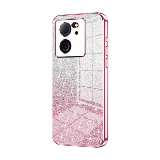 For Xiaomi Redmi K60 Ultra / Xiaomi 13T Gradient Glitter Powder Electroplated Phone Case(Pink) - Redmi K60 Ultra Cases by PMC Jewellery | Online Shopping South Africa | PMC Jewellery | Buy Now Pay Later Mobicred